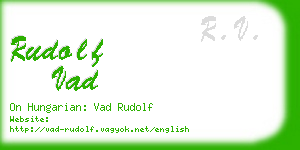 rudolf vad business card